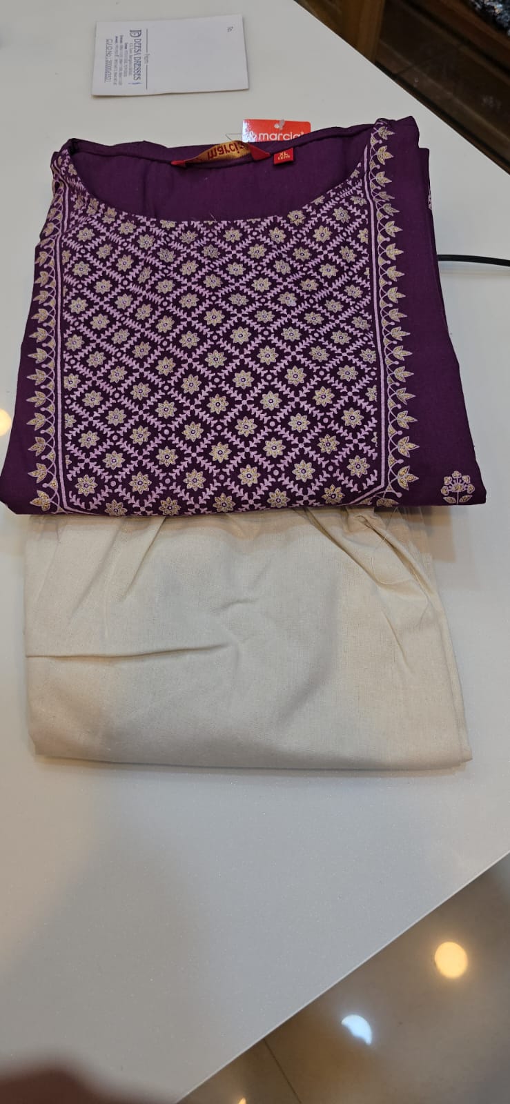 purple cotton kurti - daily wear - Image 2