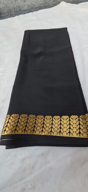 Pure Mysore crepe silk saree (thane border)