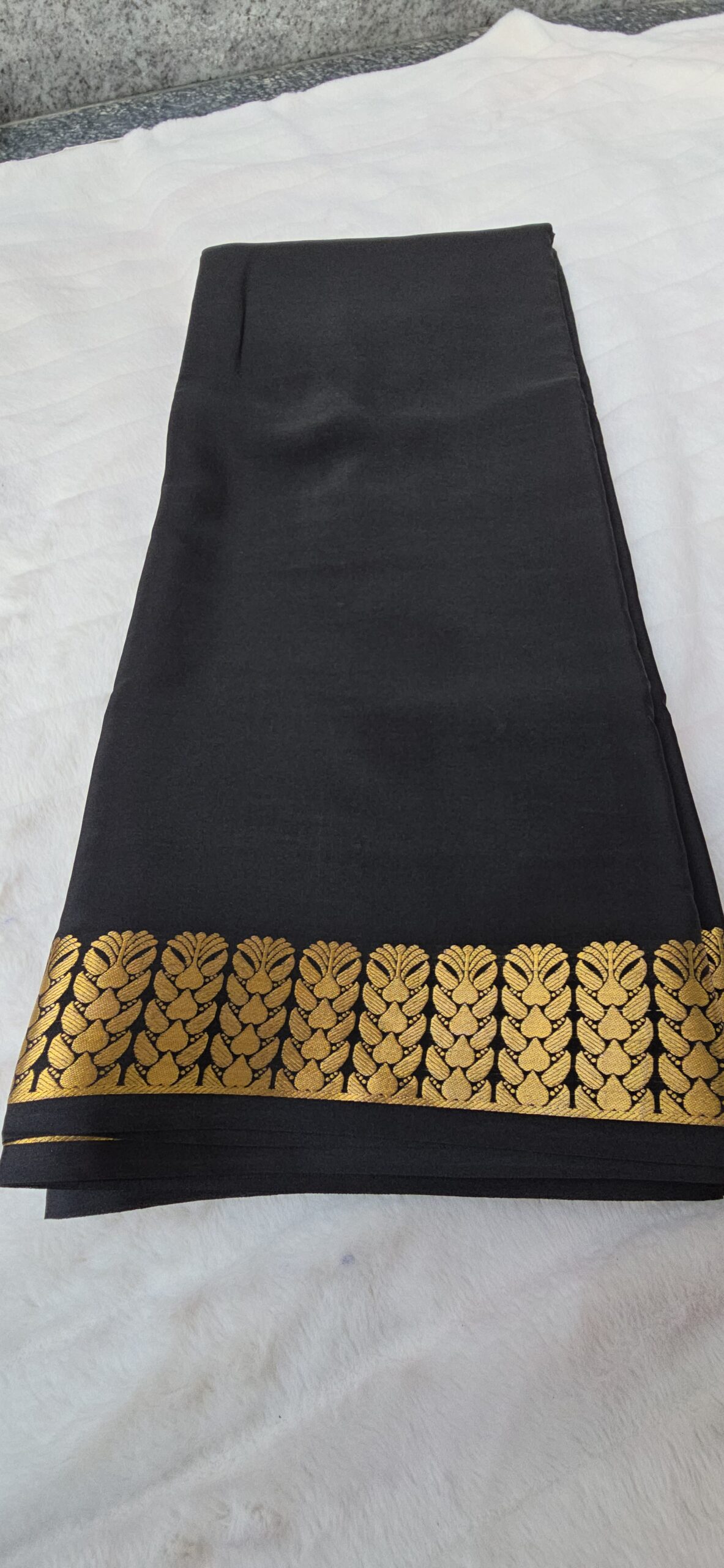 Pure Mysore crepe silk saree (thane border)