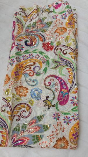 Natural crepe kalamkari saree