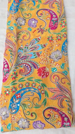 Natural crepe kalamkari blouse