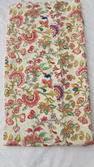 Natural crepe kalamkari blouse