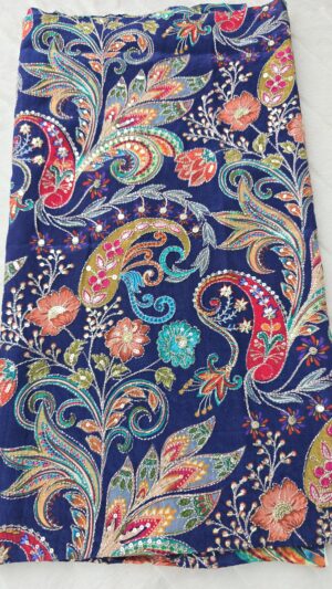 Natural crepe kalamkari blouse