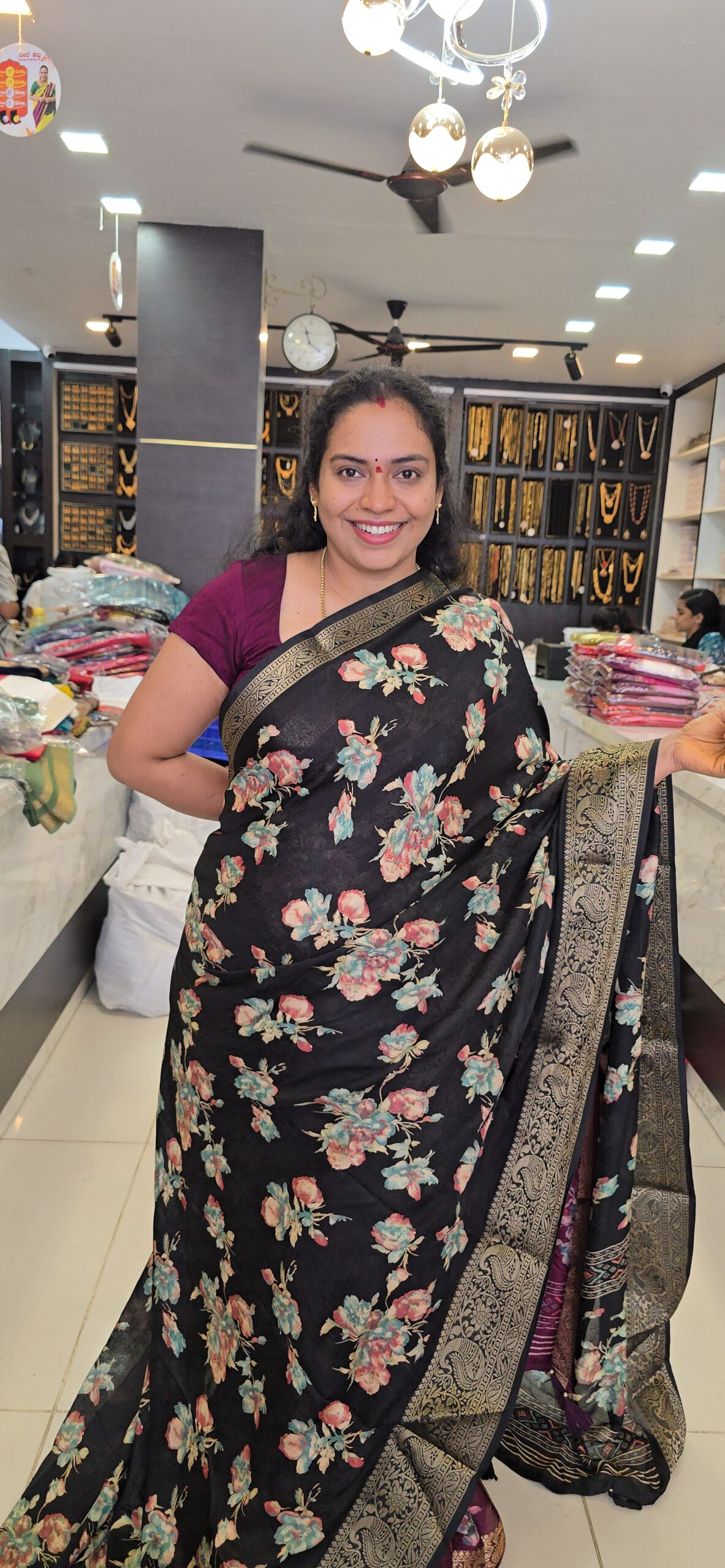 Georgette hand wash saree