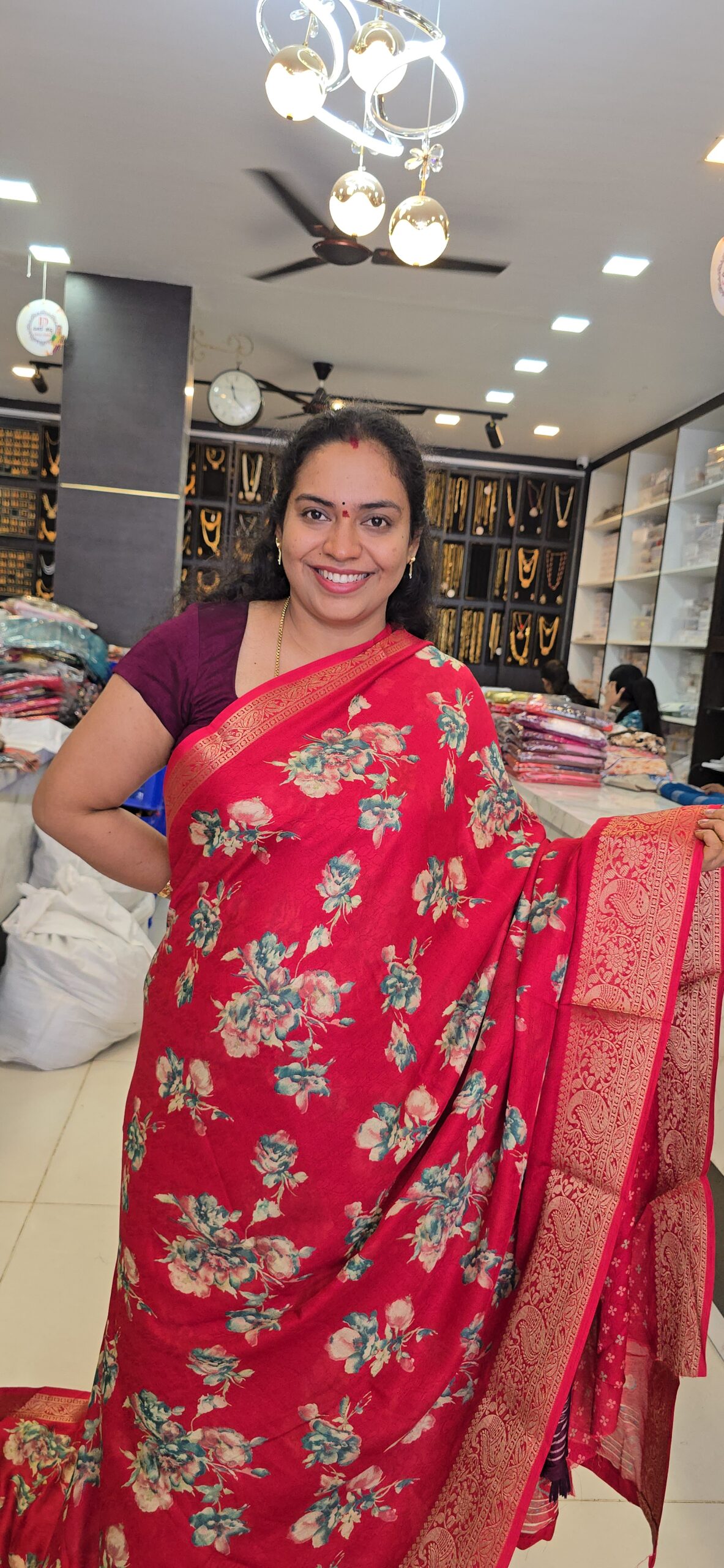 Georgette hand wash saree