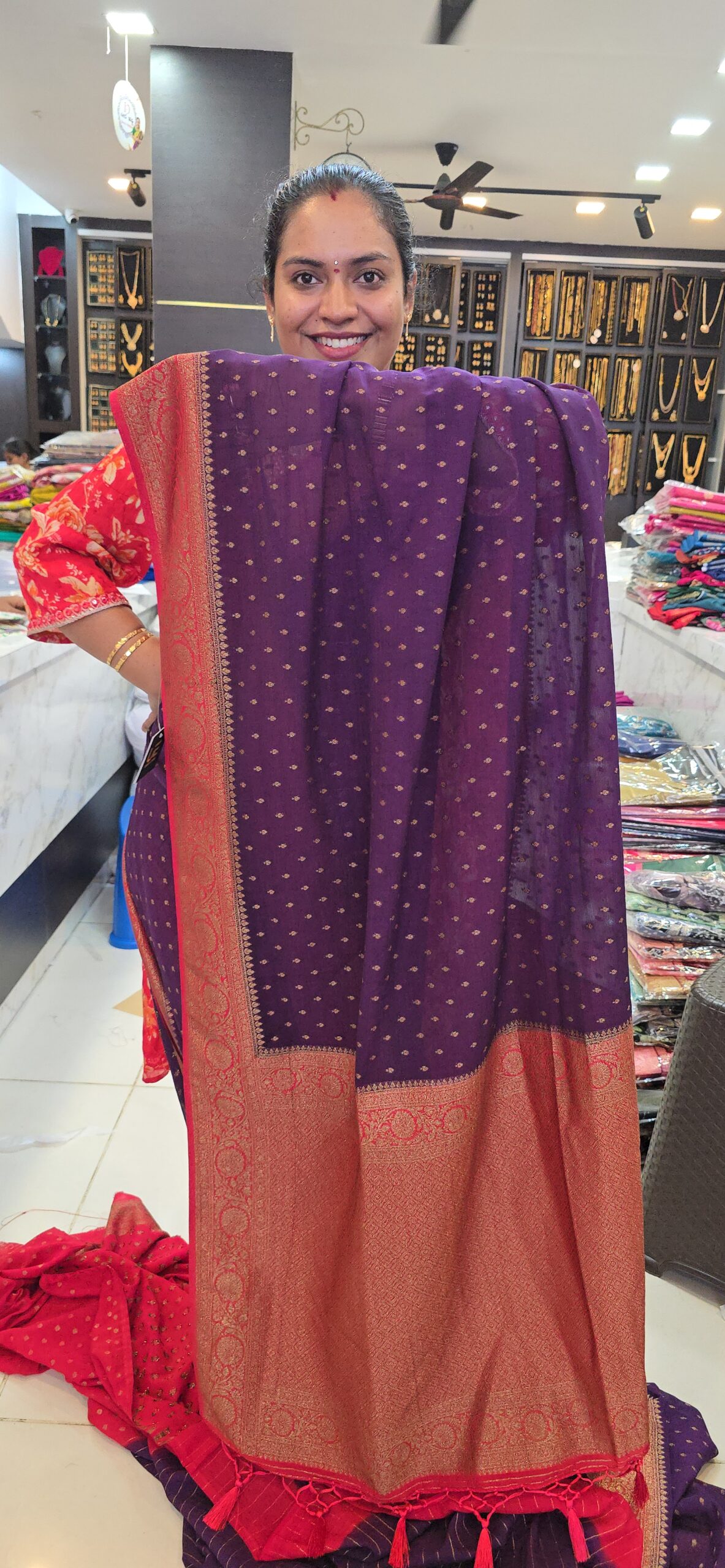 Kaddi banaras saree(coco jery) - Image 2